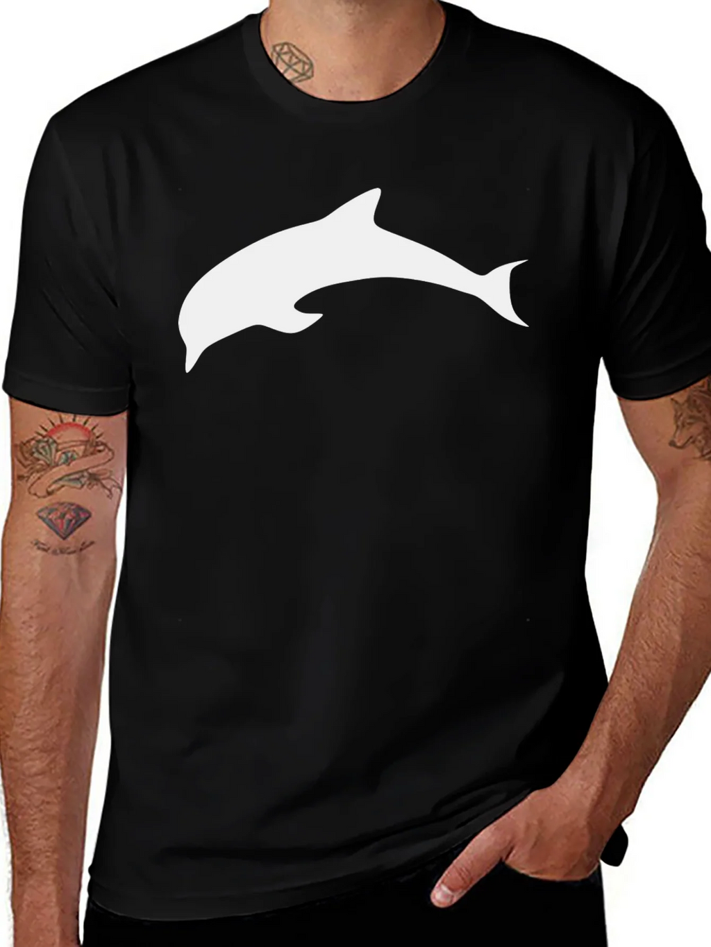 Black Dolphin T-Shirt - Casual Style