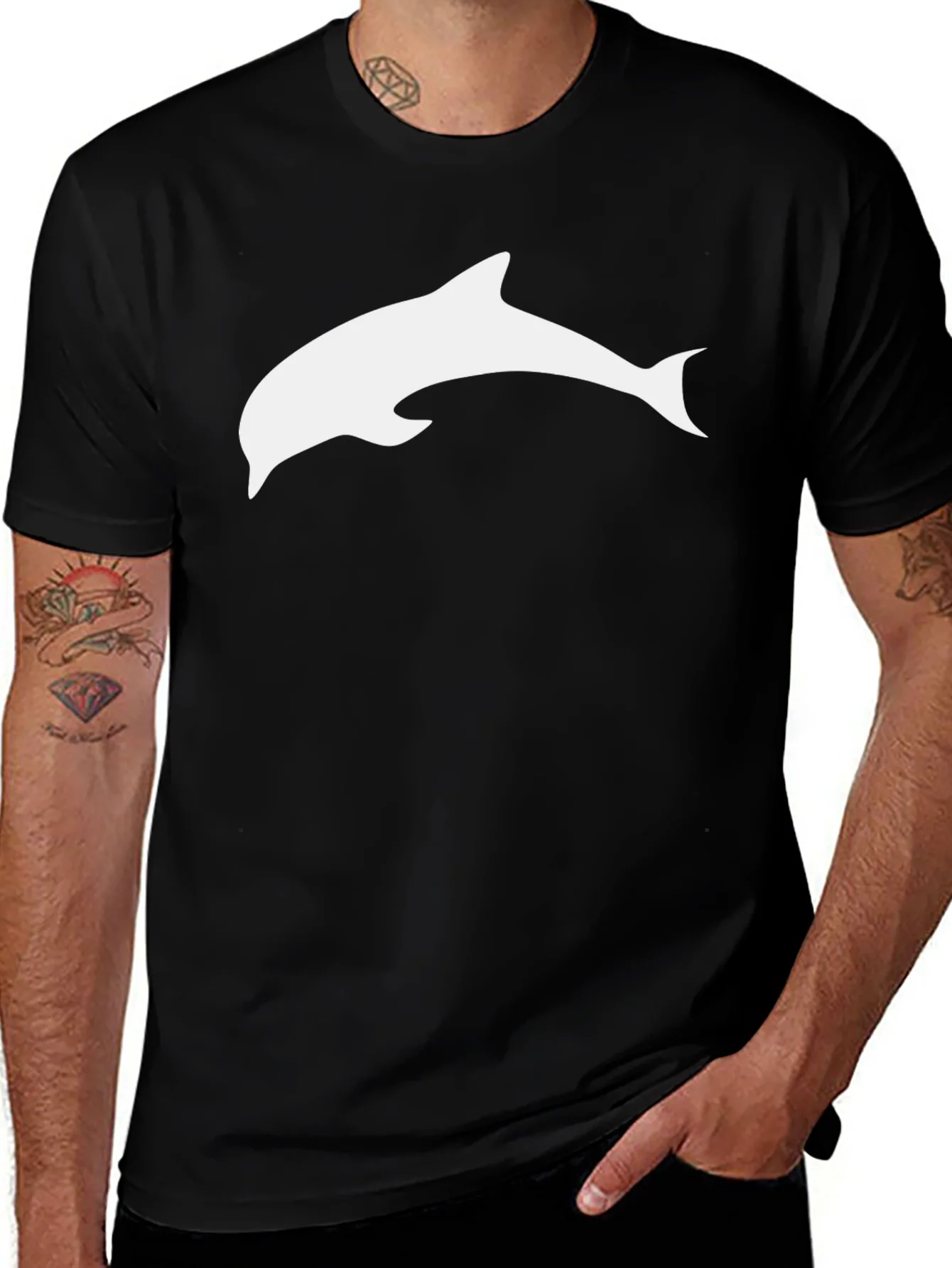 Black Dolphin T-Shirt - Casual Style