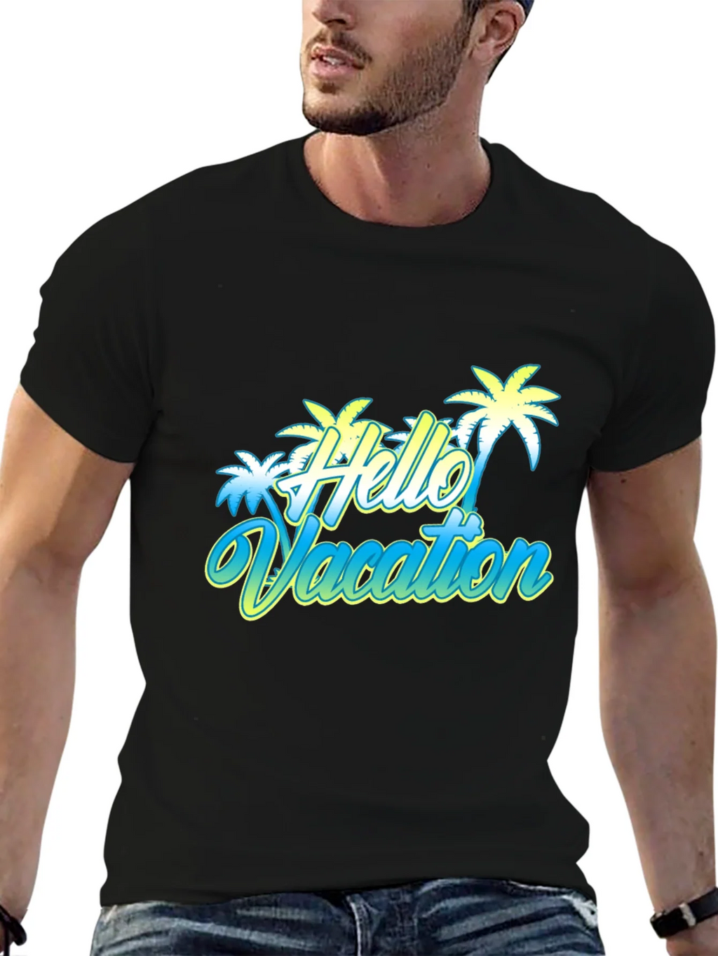 Hello Vacation Graphic T-Shirt