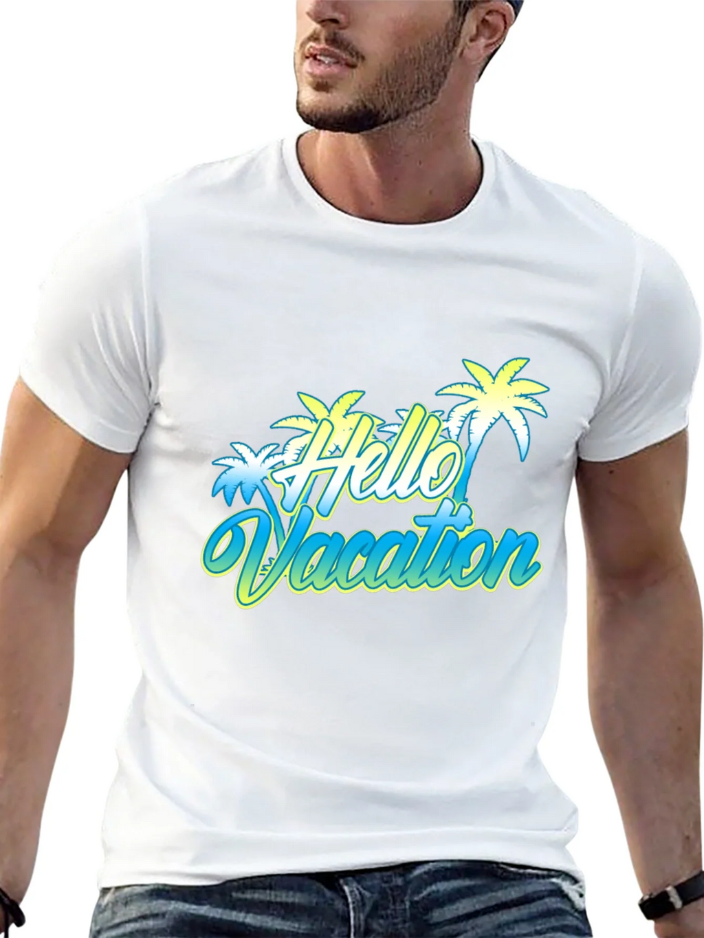 Hello Vacation Graphic T-Shirt