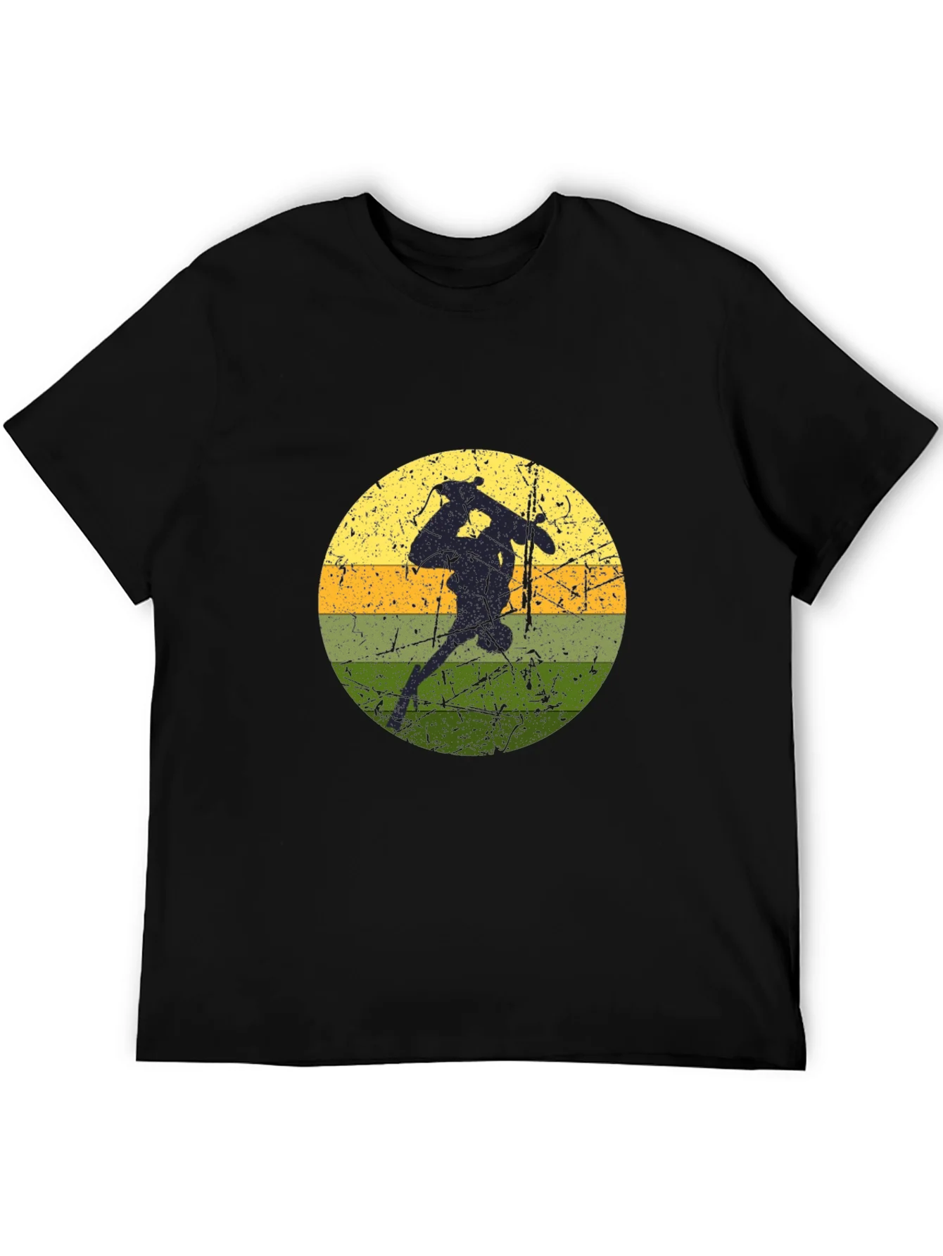 Skate Retro Graphic Tee - Black Cotton Shirt