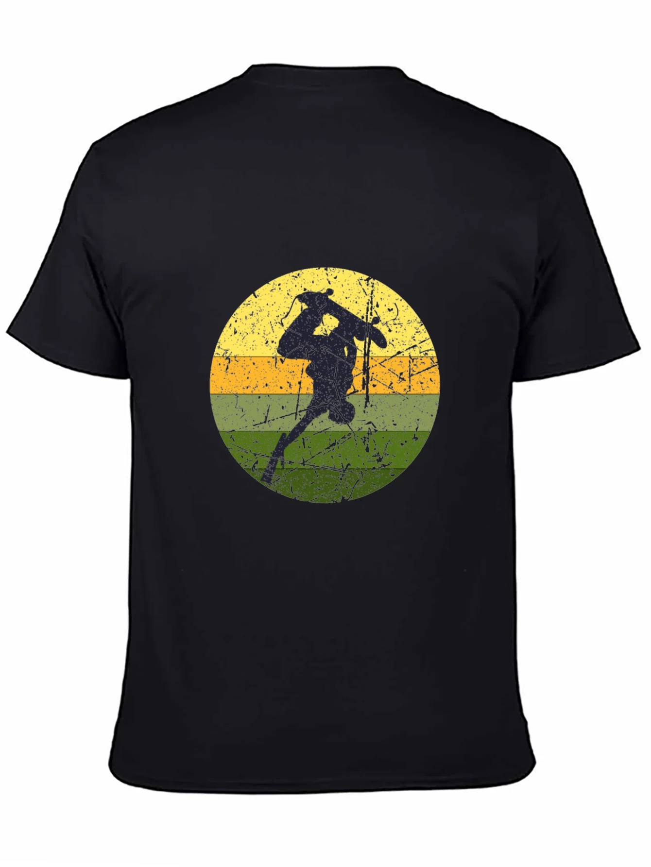 Skate Retro Graphic Tee - Black Cotton Shirt