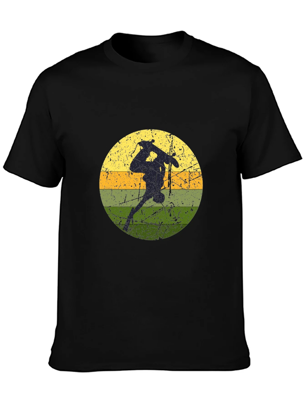 Skate Retro Graphic Tee - Black Cotton Shirt
