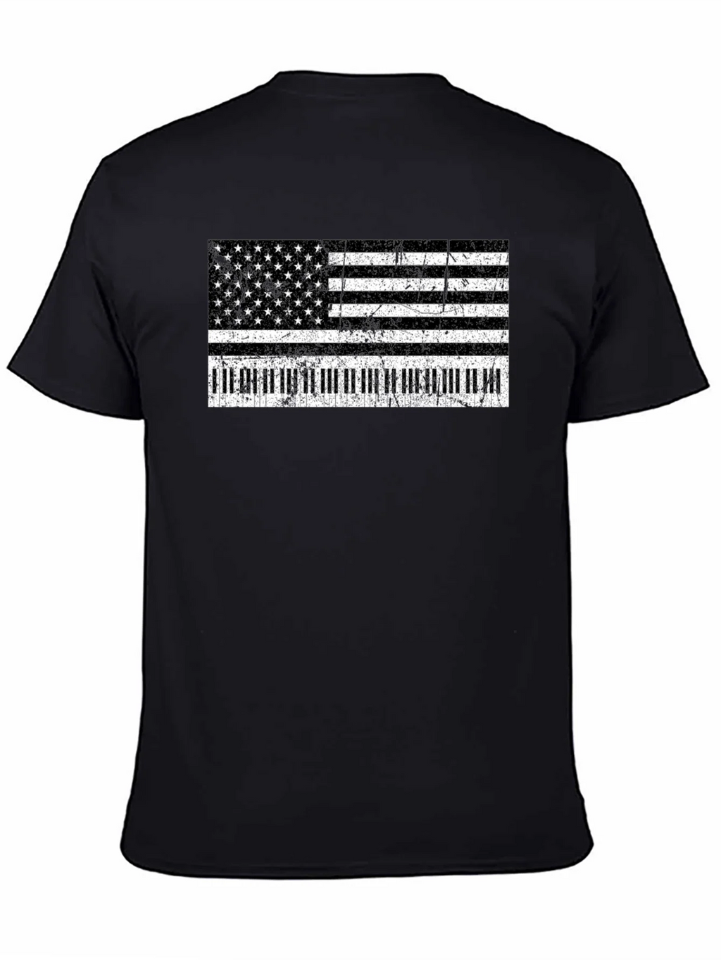 Piano Flag T-Shirt - Patriotic Music Lover Tee