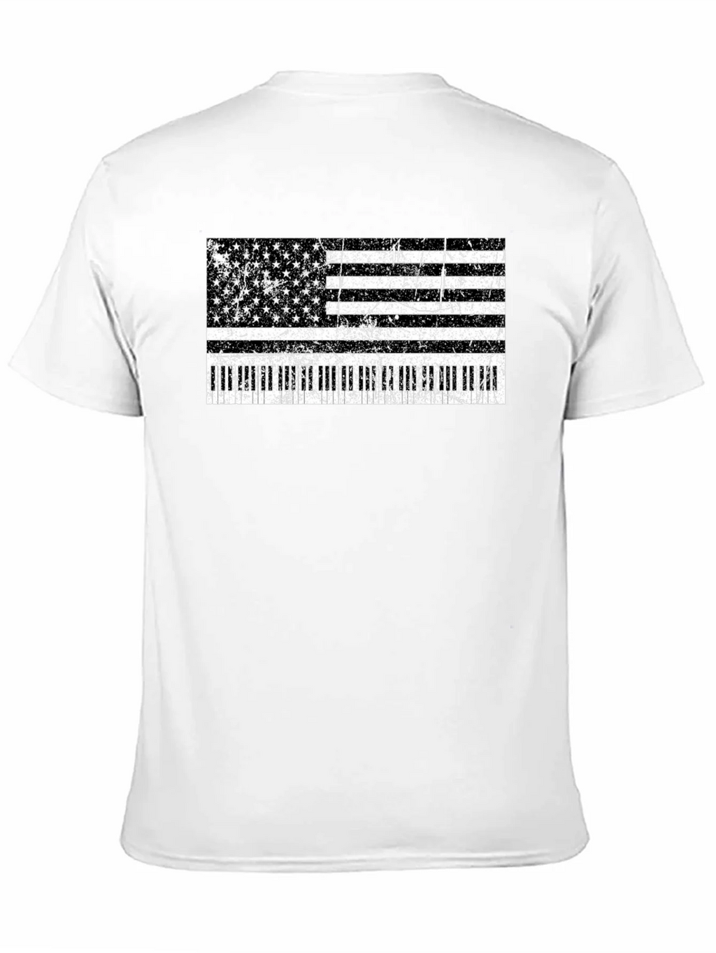 Piano Flag T-Shirt - Patriotic Music Lover Tee