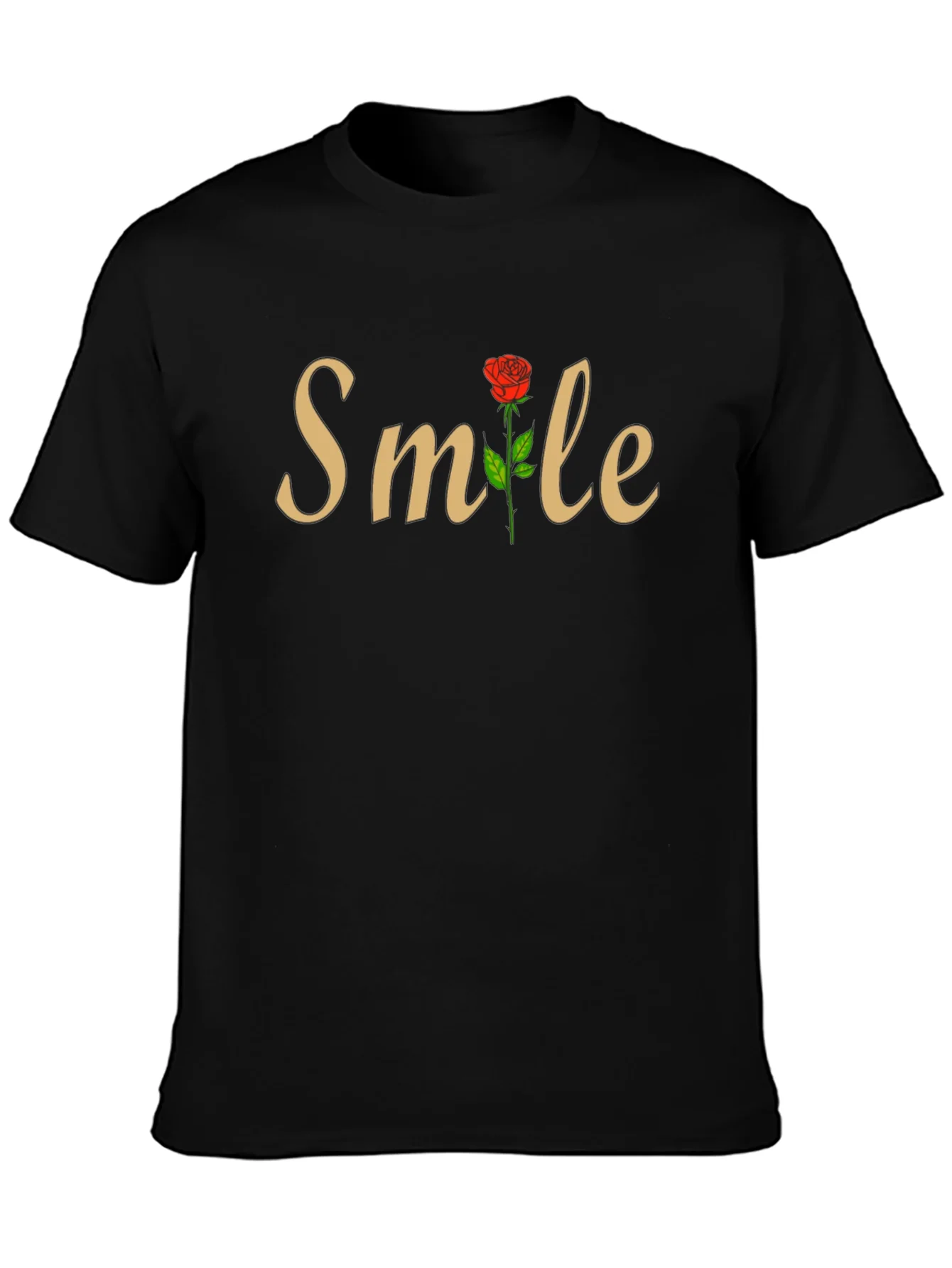Smile Rose Graphic T-Shirt - Stylish Casual Wear