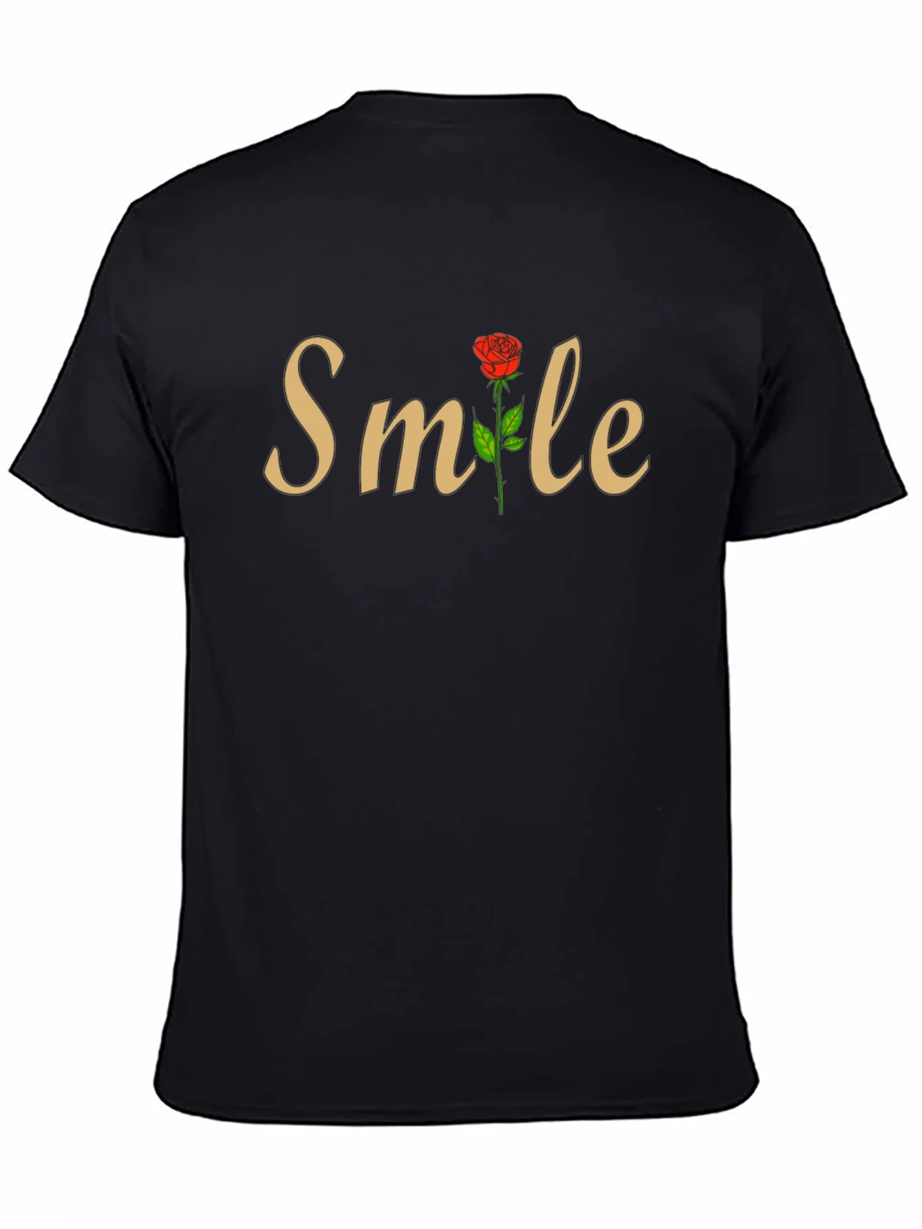 Smile Rose Graphic T-Shirt - Stylish Casual Wear