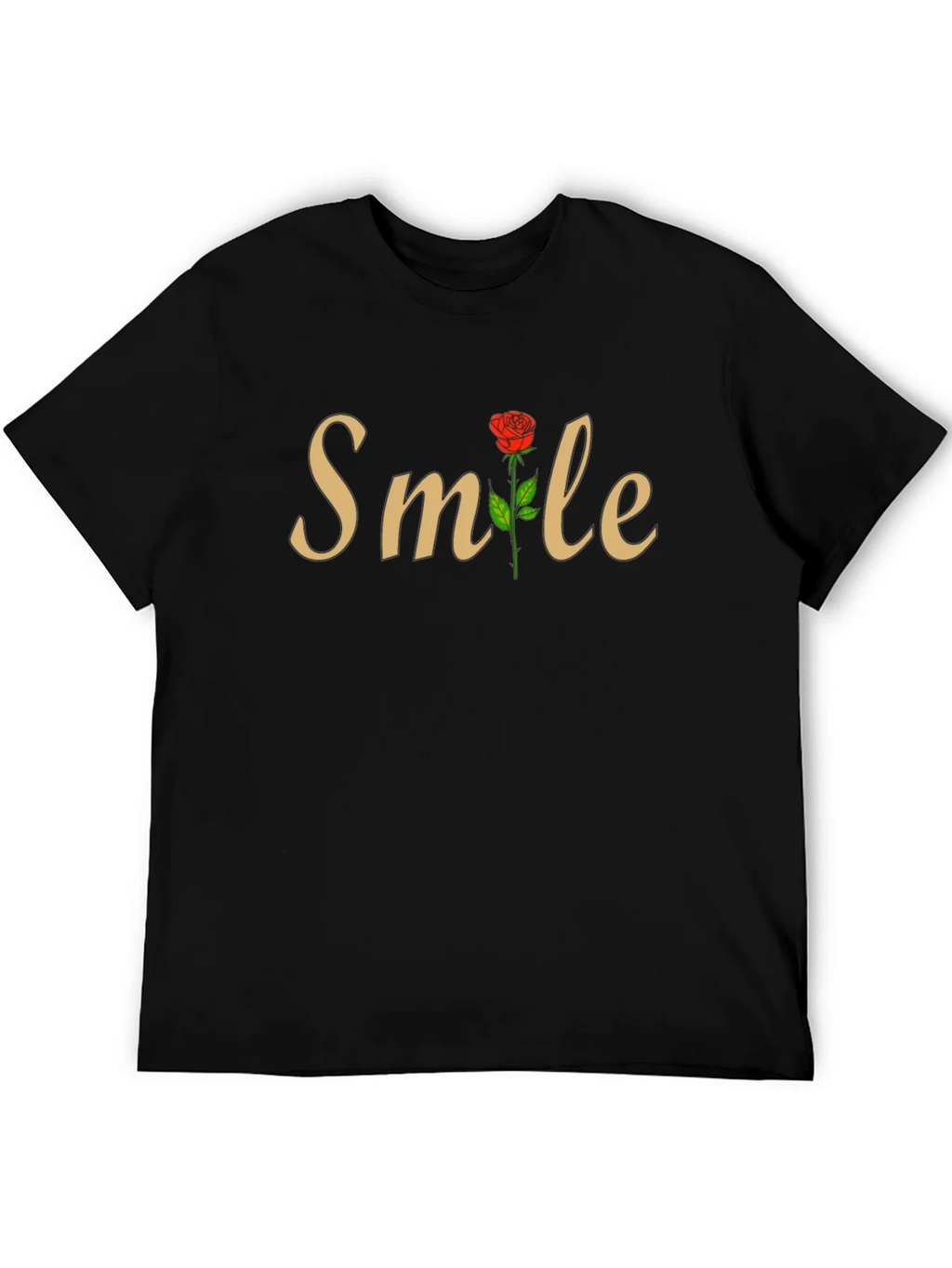 Smile Rose Graphic T-Shirt - Stylish Casual Wear