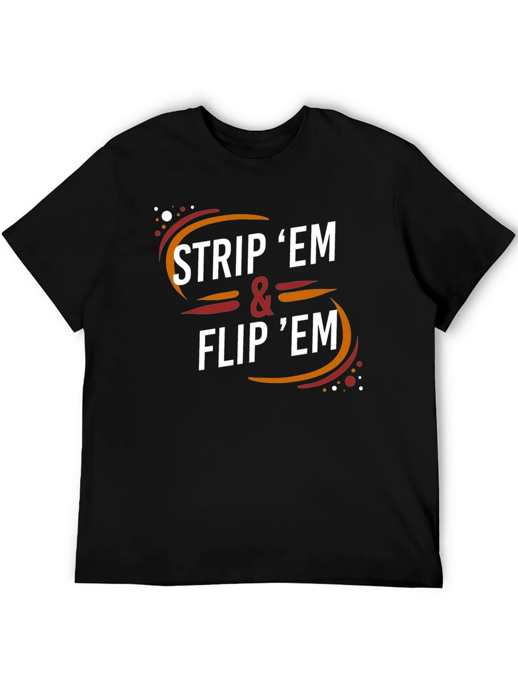 Strip Em & Flip Em Graphic Tee - Black