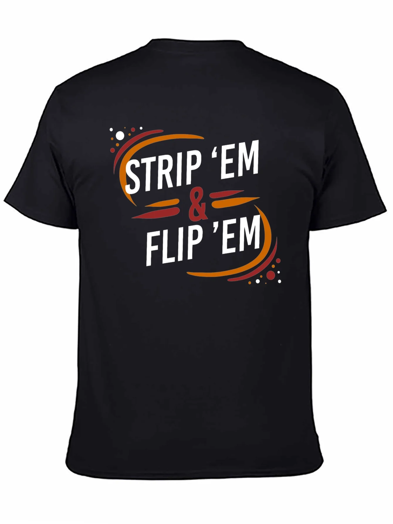 Strip Em & Flip Em Graphic Tee - Black
