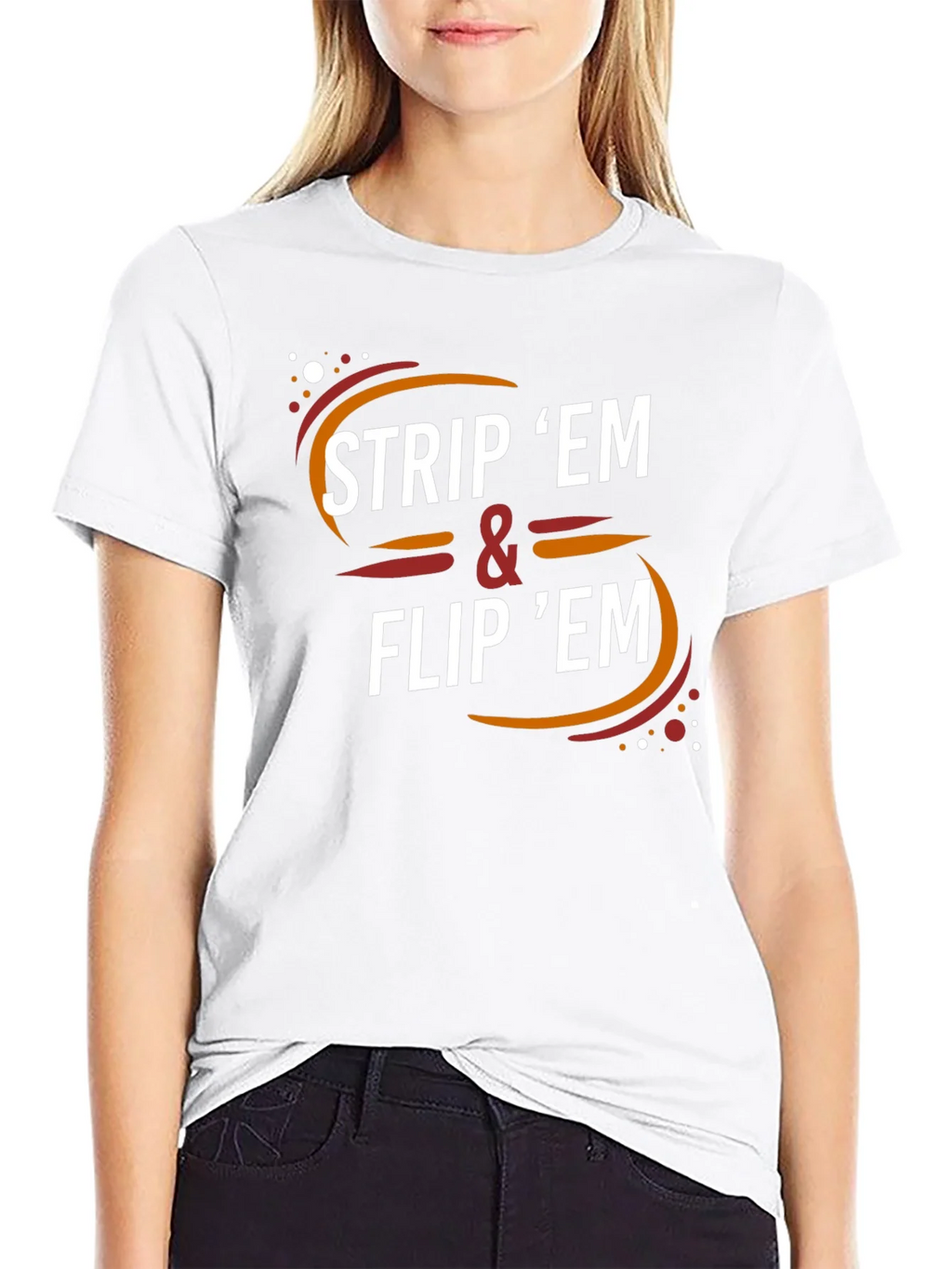 Strip Em & Flip Em Graphic Tee - Black