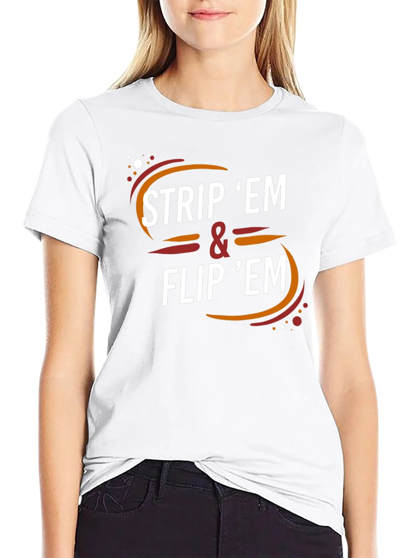 Strip Em & Flip Em Graphic Tee - Black