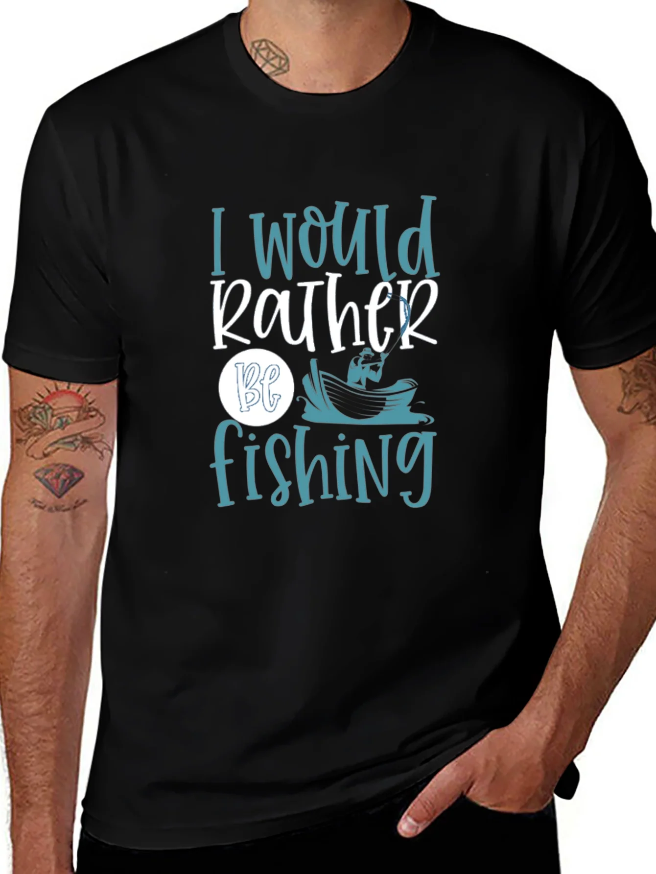 I Would Rather Be Fishing Graphic Tee