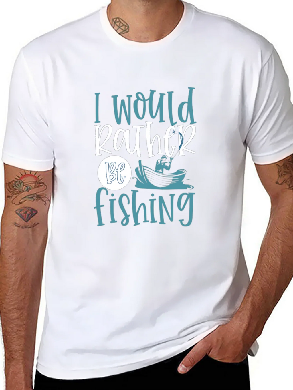 I Would Rather Be Fishing Graphic Tee