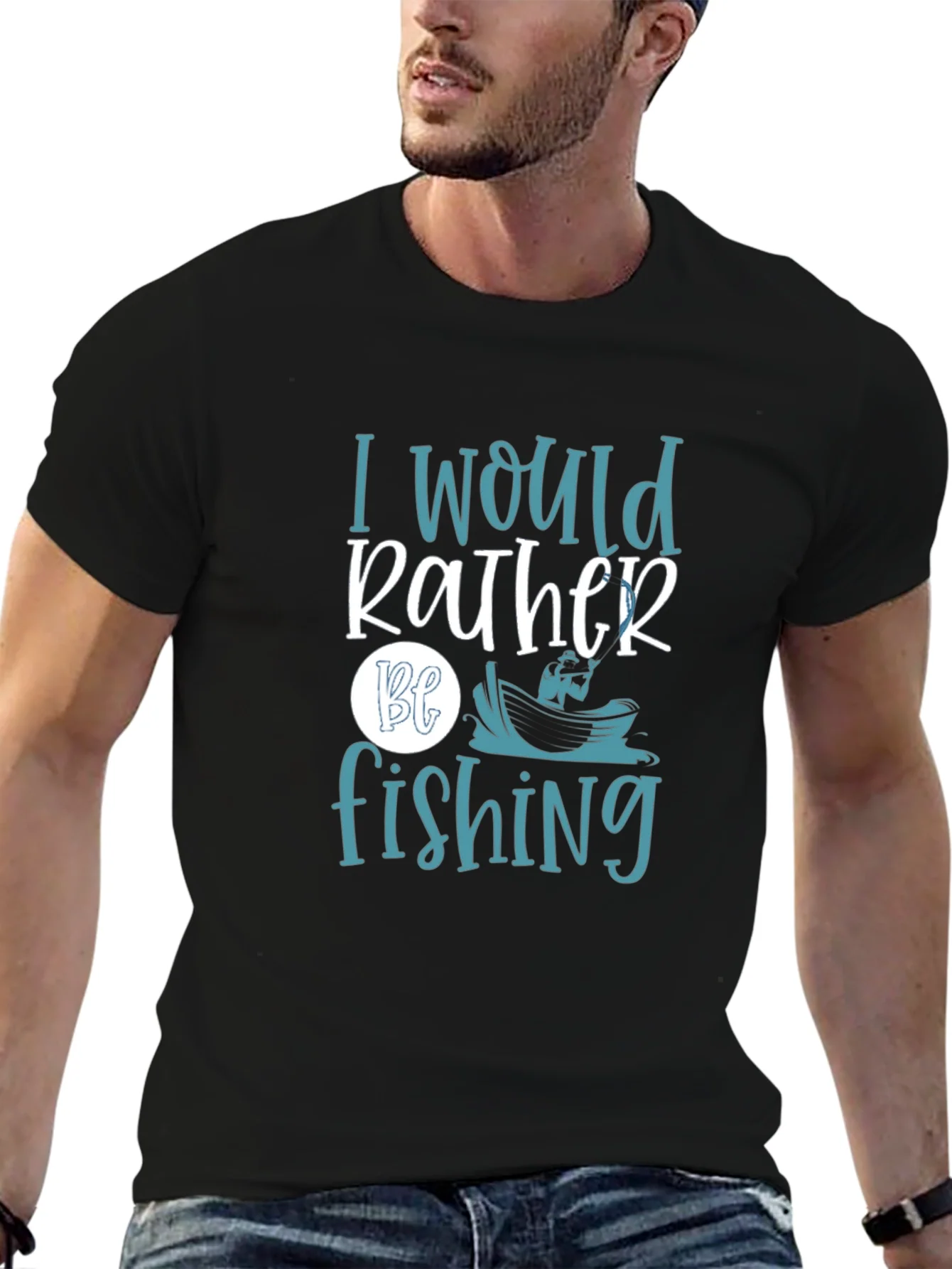 I Would Rather Be Fishing Graphic Tee