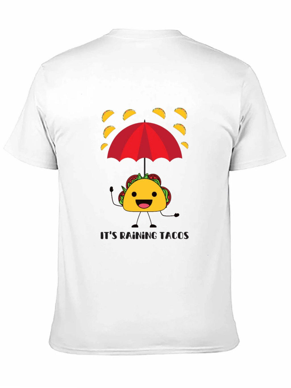 Its Raining Tacos Mens Black Graphic T-Shirt