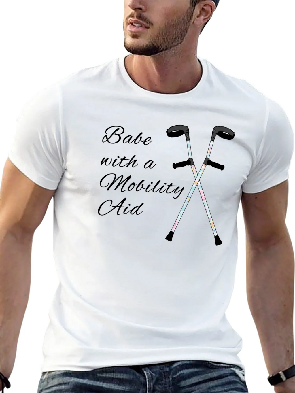 Babe with a Mobility Aid Unisex T-Shirt