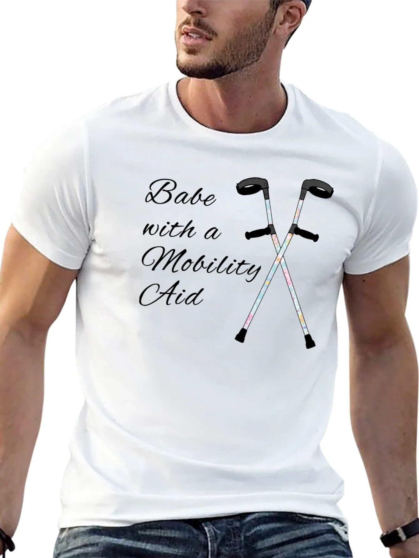 Babe with a Mobility Aid Unisex T-Shirt