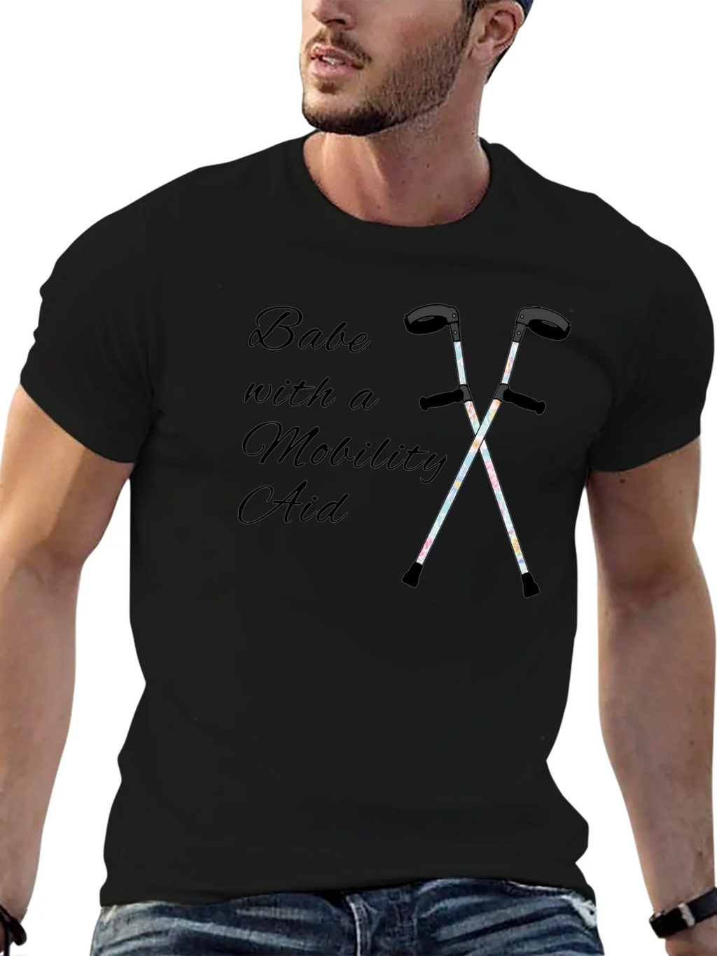 Babe with a Mobility Aid Unisex T-Shirt