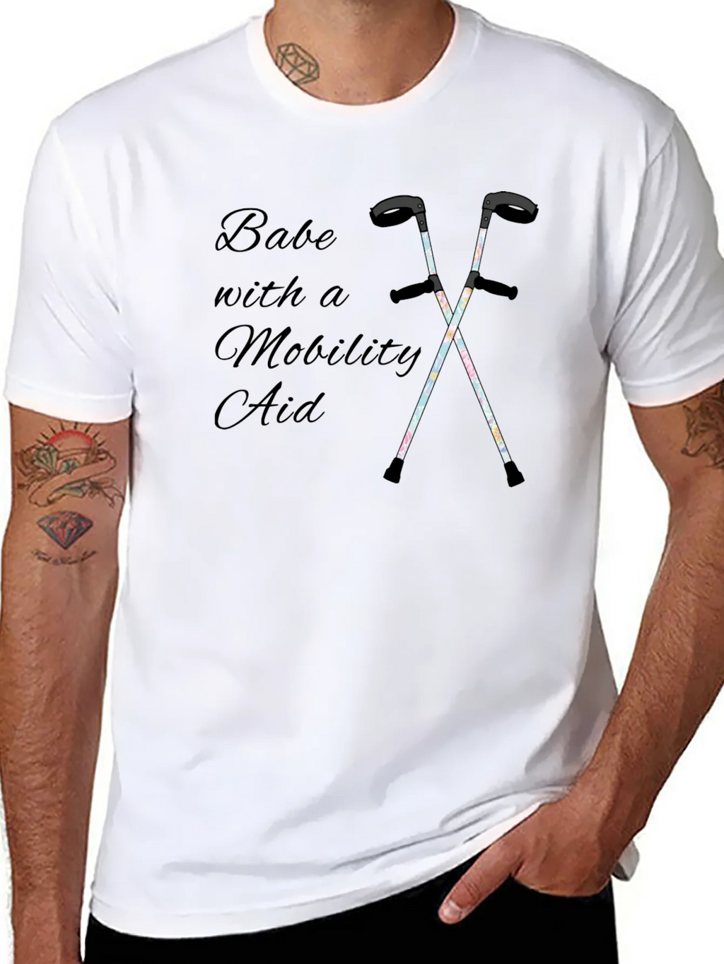 Babe with a Mobility Aid Unisex T-Shirt