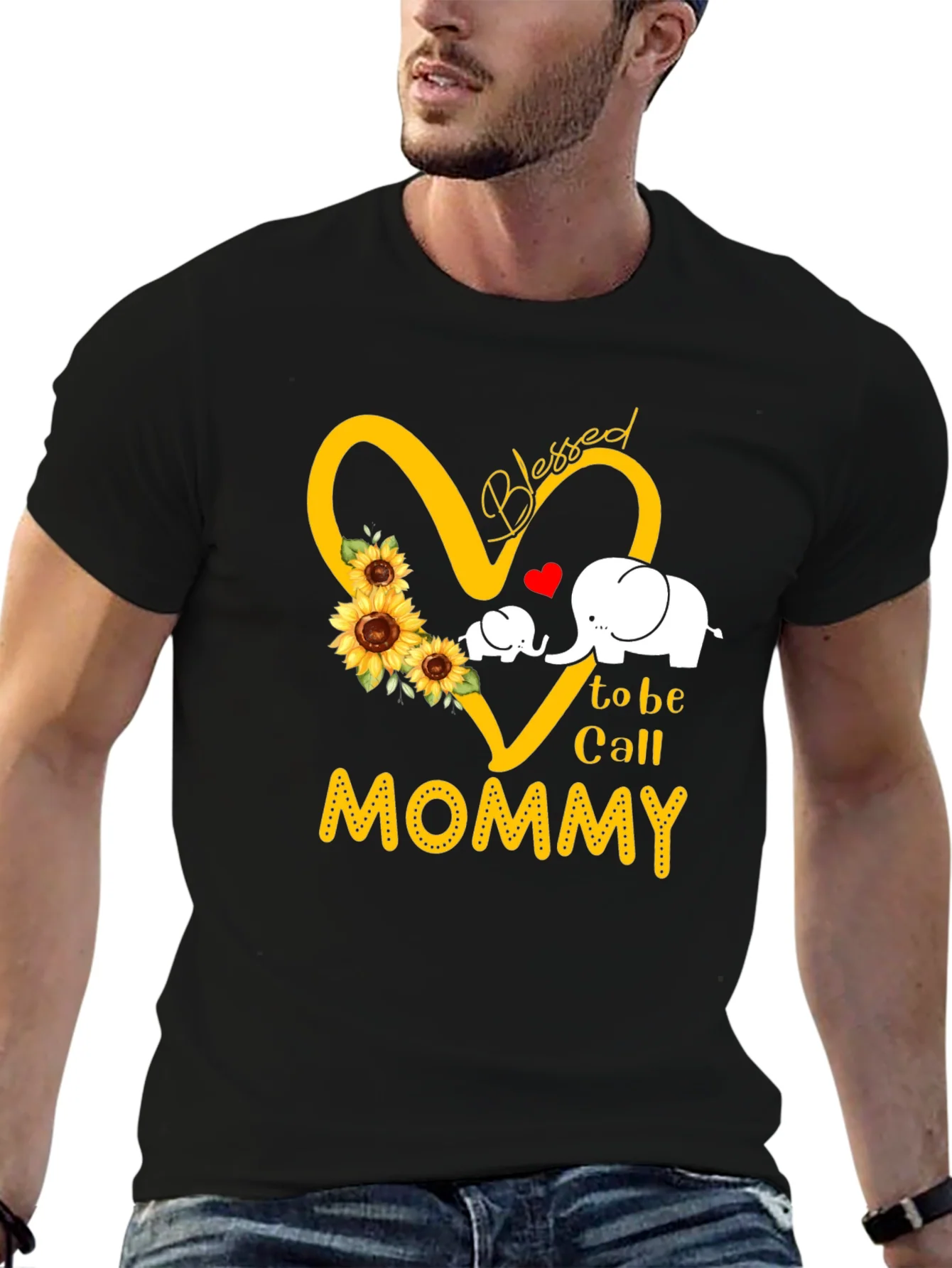 Blessed to be Call Mommy Black T-Shirt
