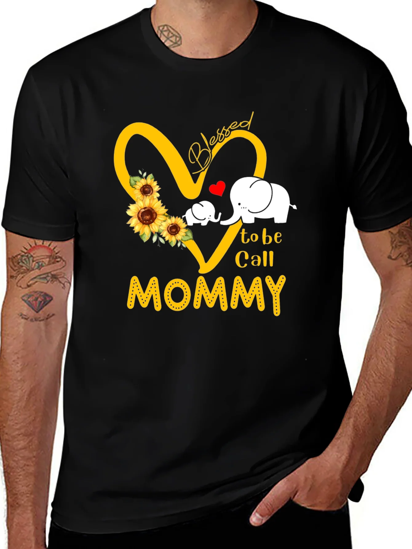 Blessed to be Call Mommy Black T-Shirt