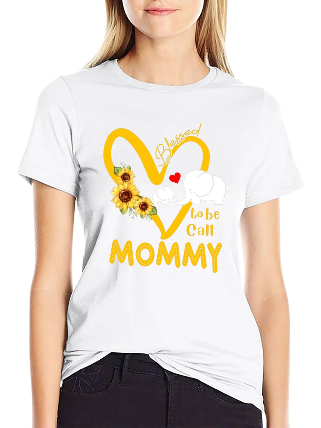 Blessed to be Call Mommy Black T-Shirt