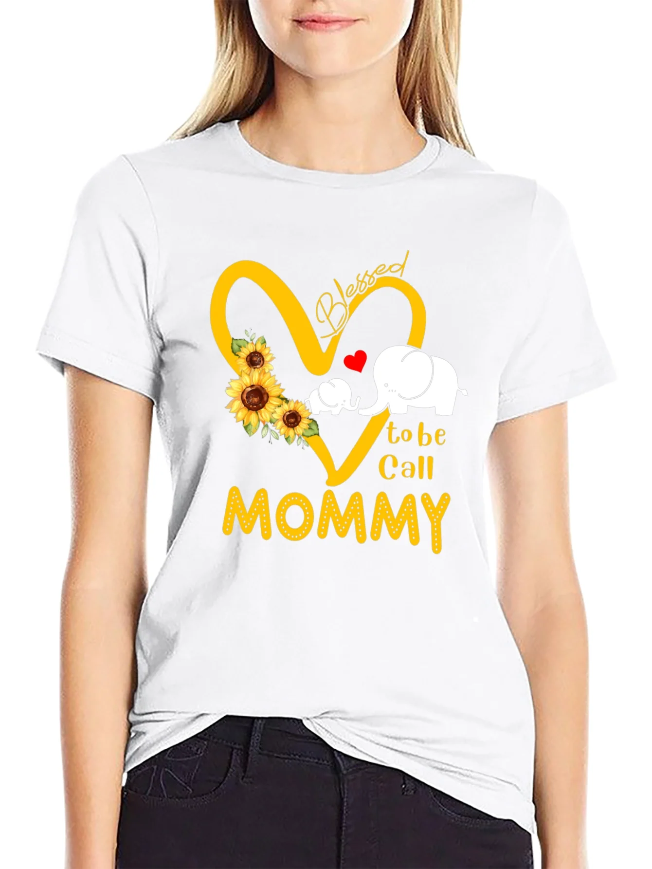 Blessed to be Call Mommy Black T-Shirt