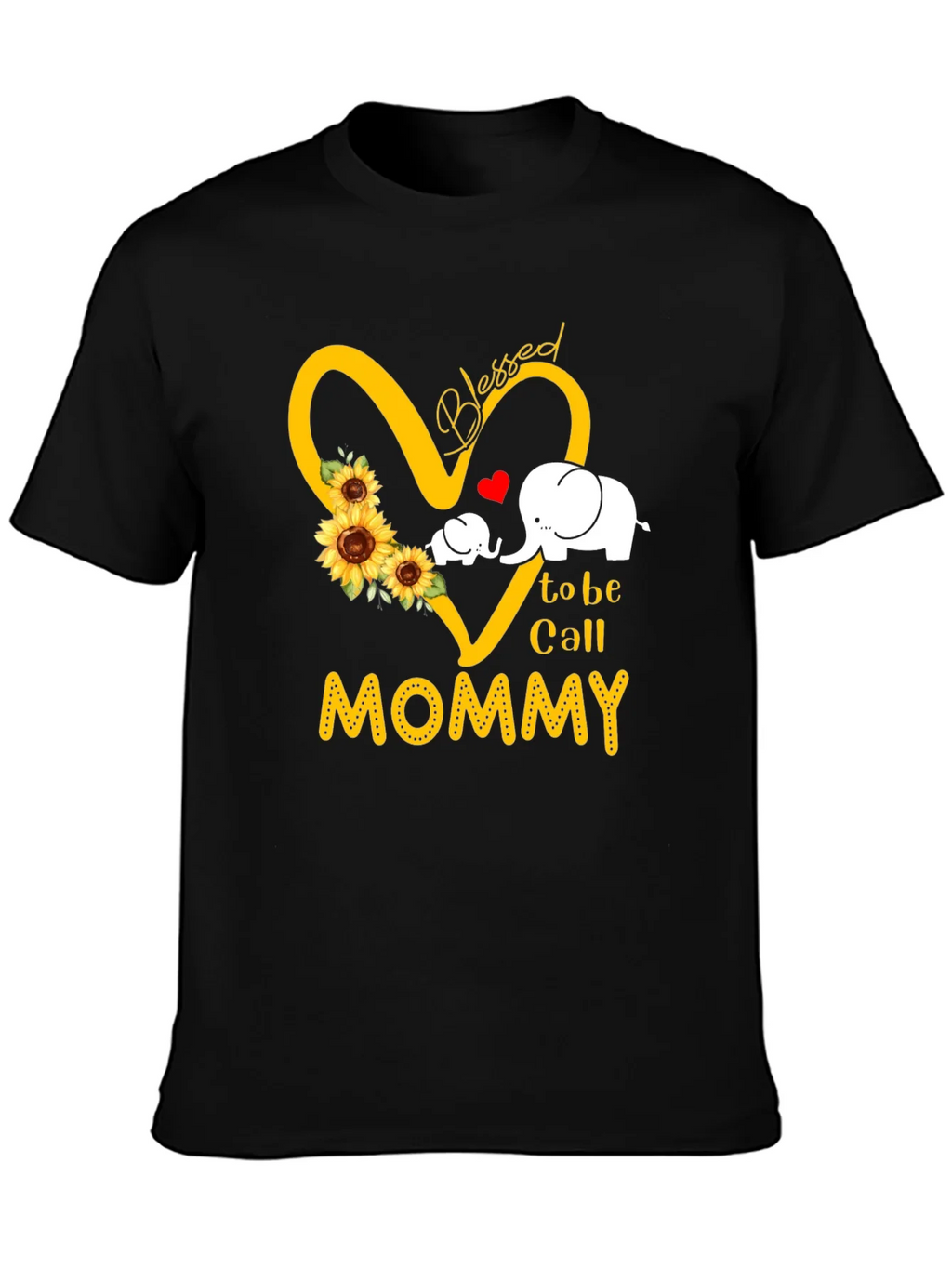 Blessed to be Call Mommy Black T-Shirt