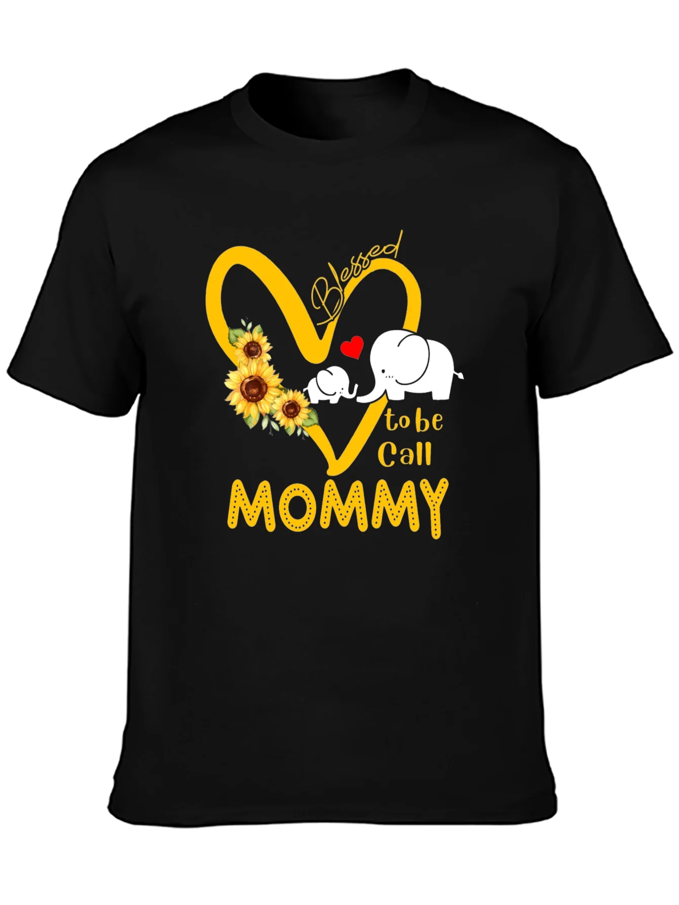 Blessed to be Call Mommy Black T-Shirt