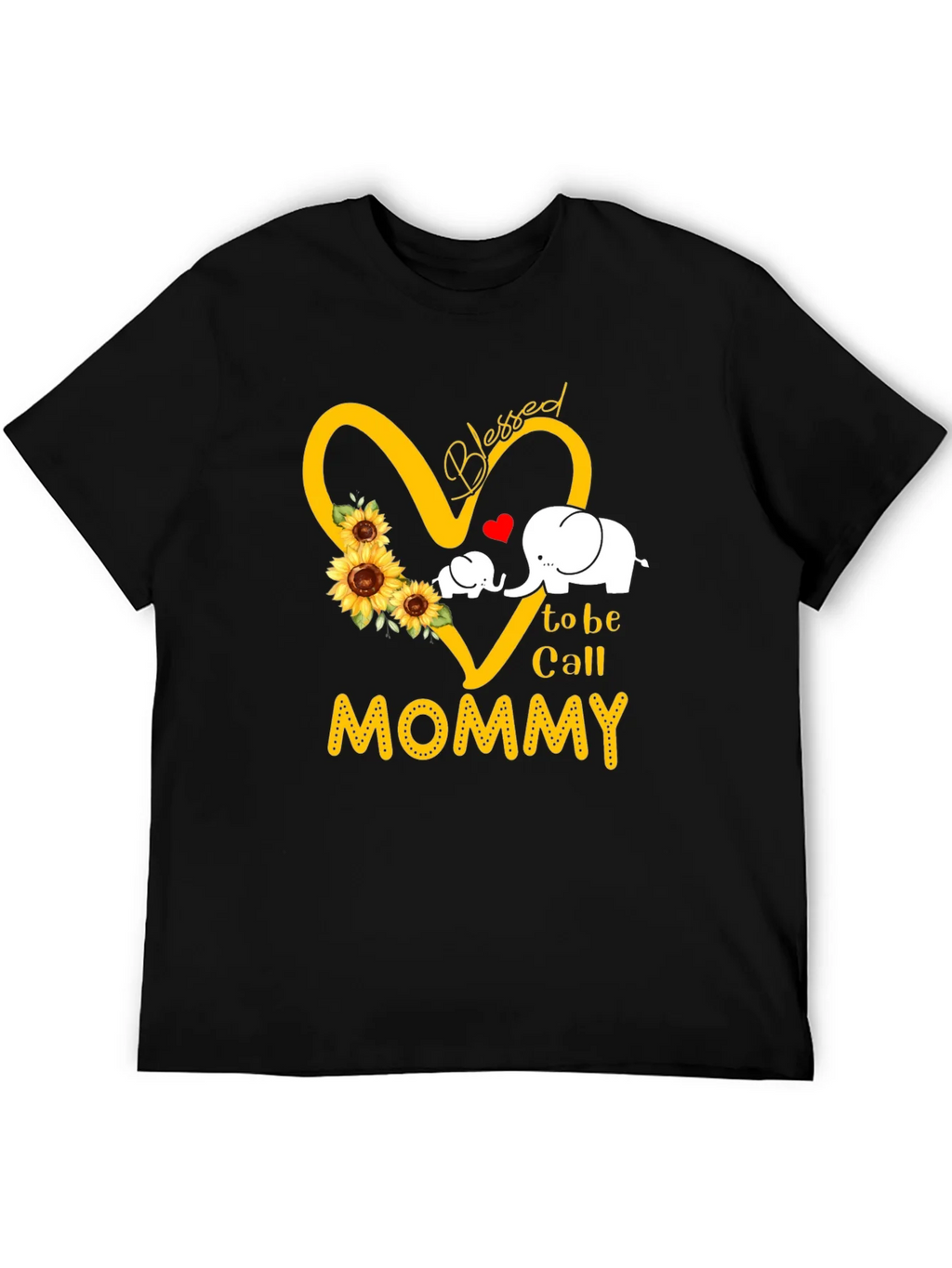 Blessed to be Call Mommy Black T-Shirt