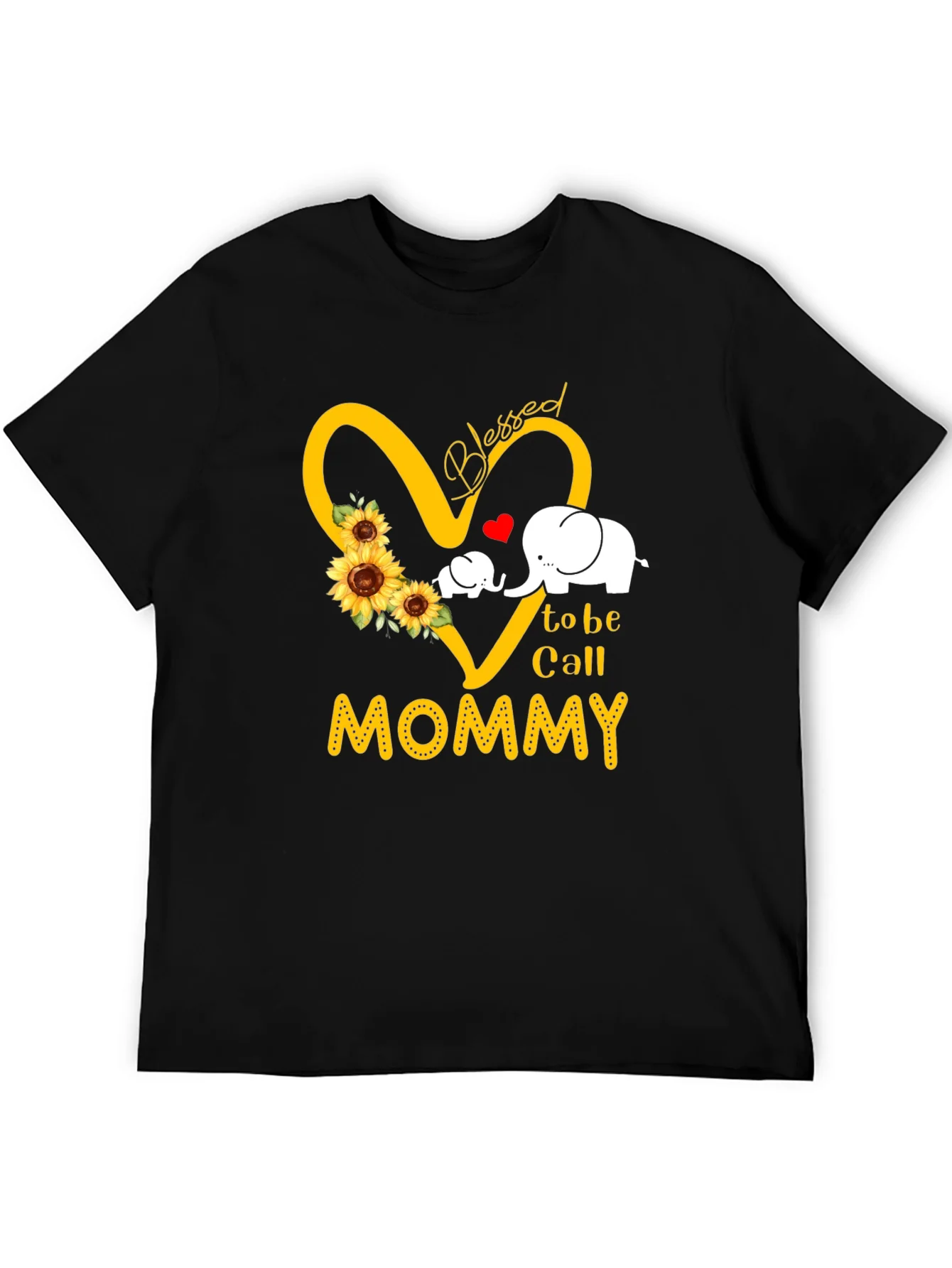 Blessed to be Call Mommy Black T-Shirt
