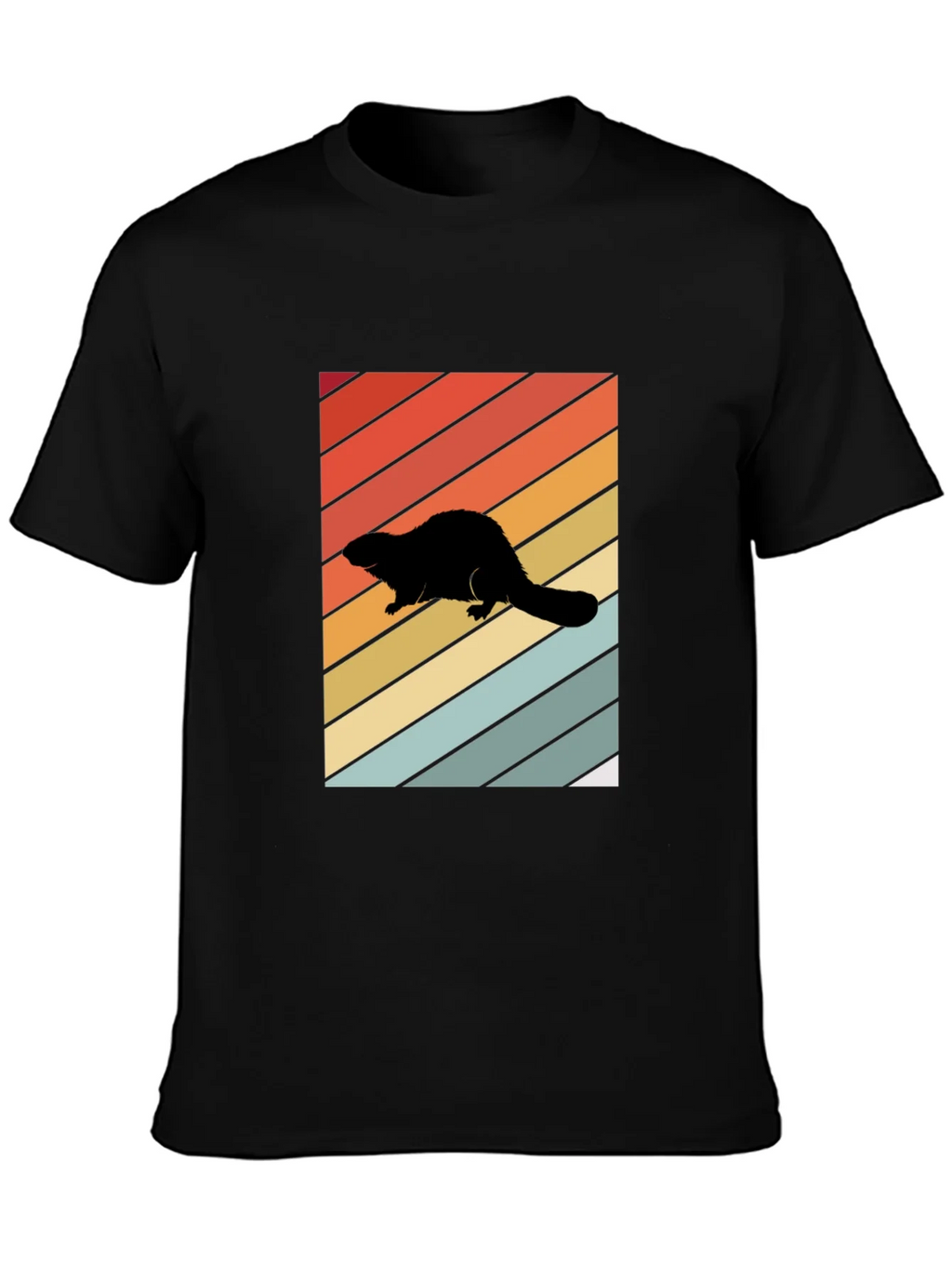 Retro Beaver Silhouette T-Shirt