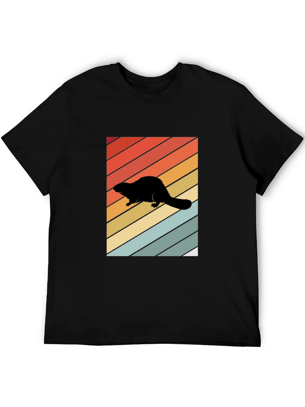 Retro Beaver Silhouette T-Shirt