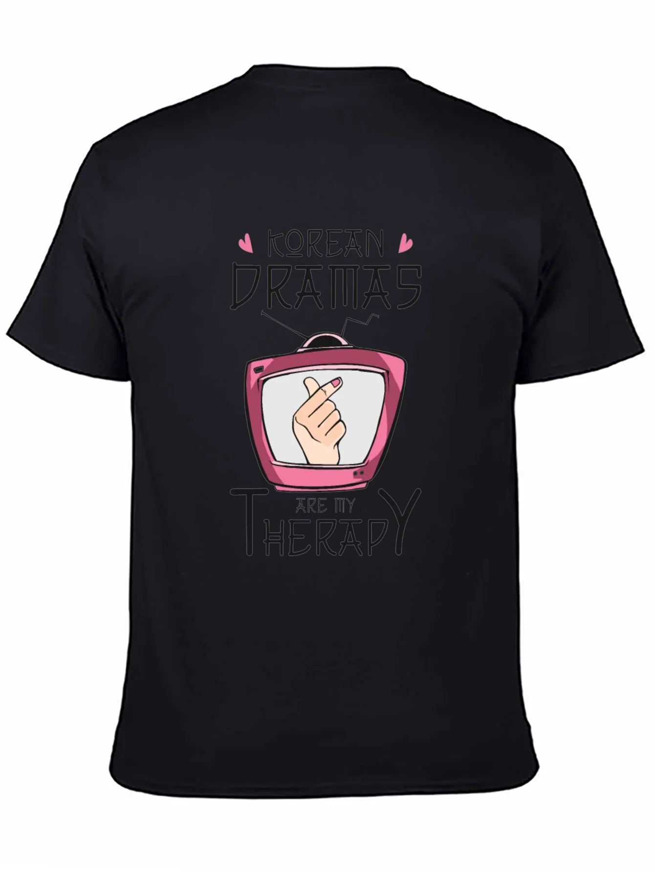 K-Drama Therapy Black T-Shirt
