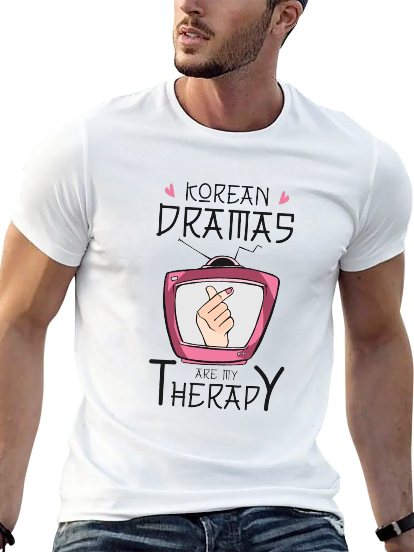 K-Drama Therapy Black T-Shirt