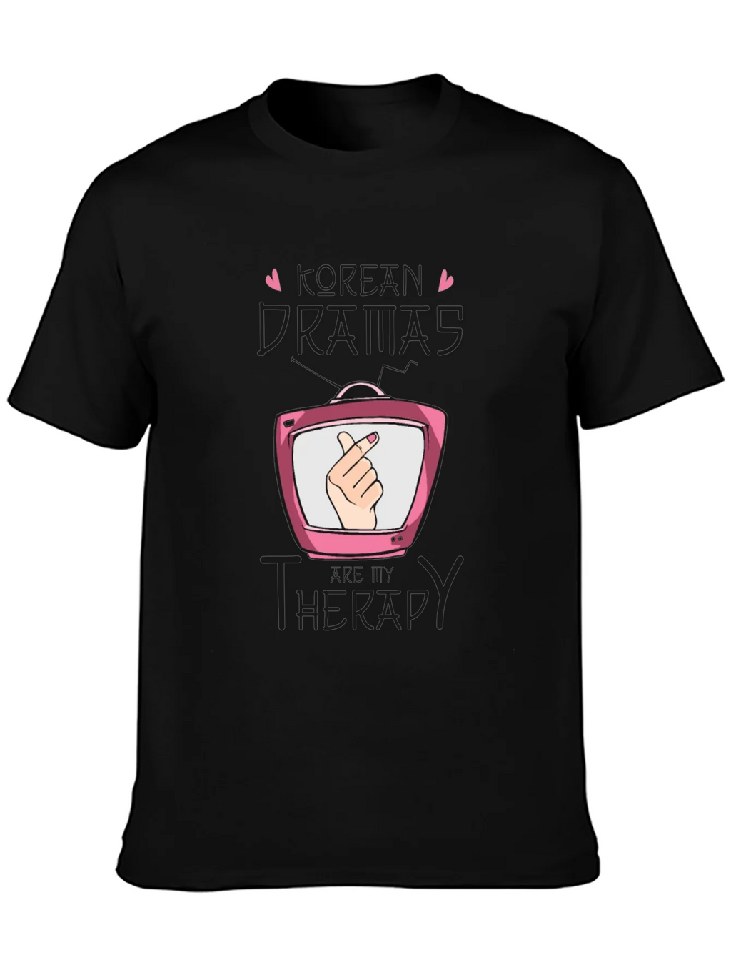 K-Drama Therapy Black T-Shirt