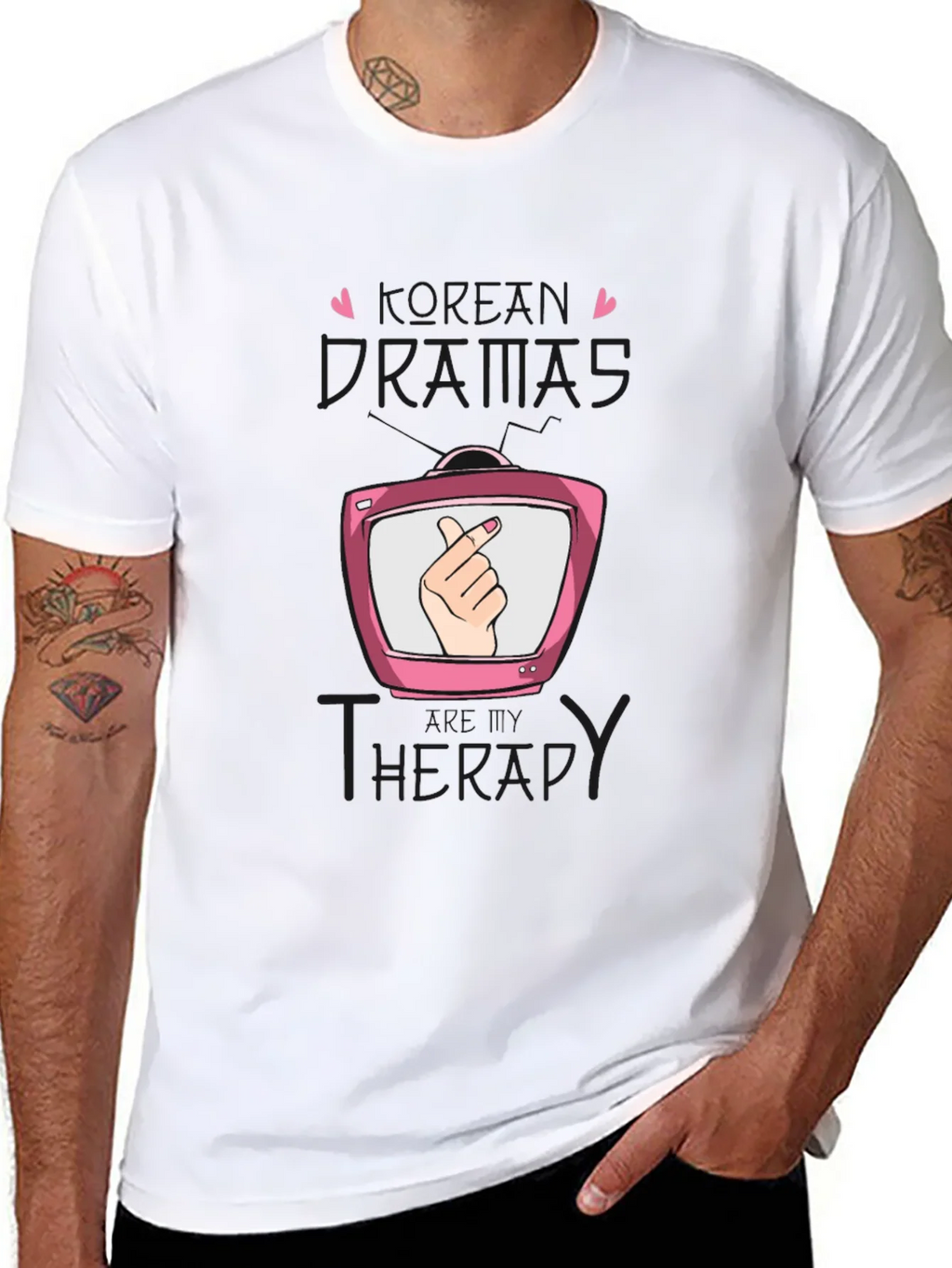 K-Drama Therapy Black T-Shirt