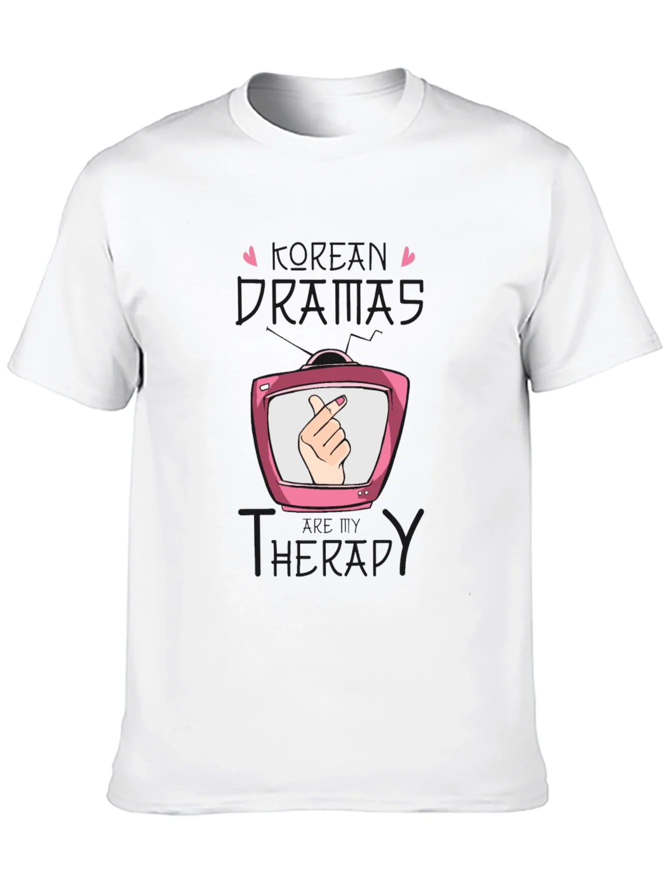 K-Drama Therapy Black T-Shirt