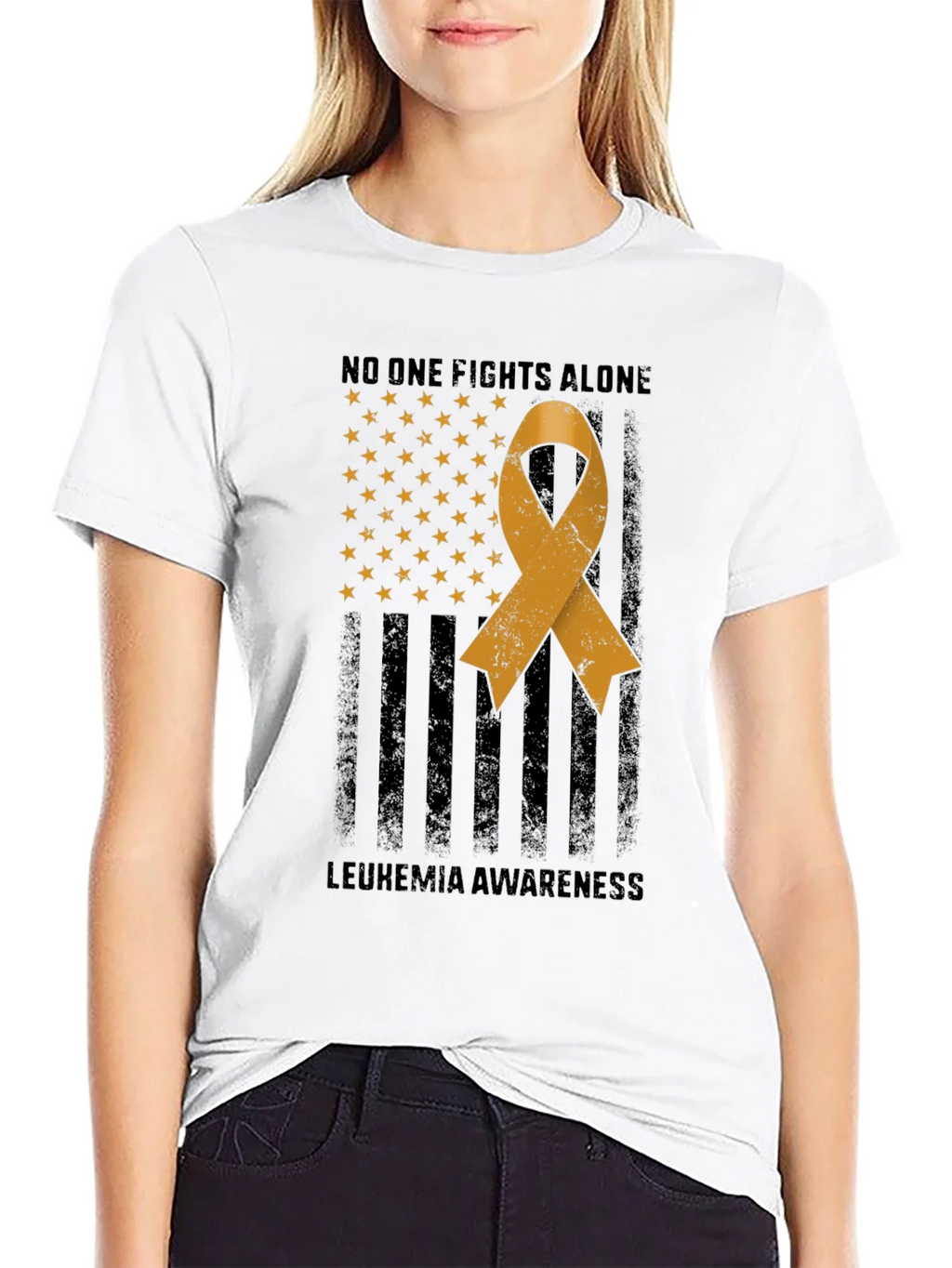 Leukemia Awareness Tee - No One Fights Alone