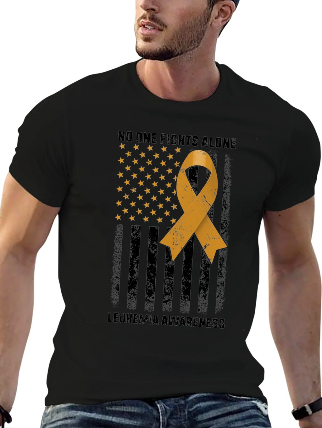 Leukemia Awareness Tee - No One Fights Alone