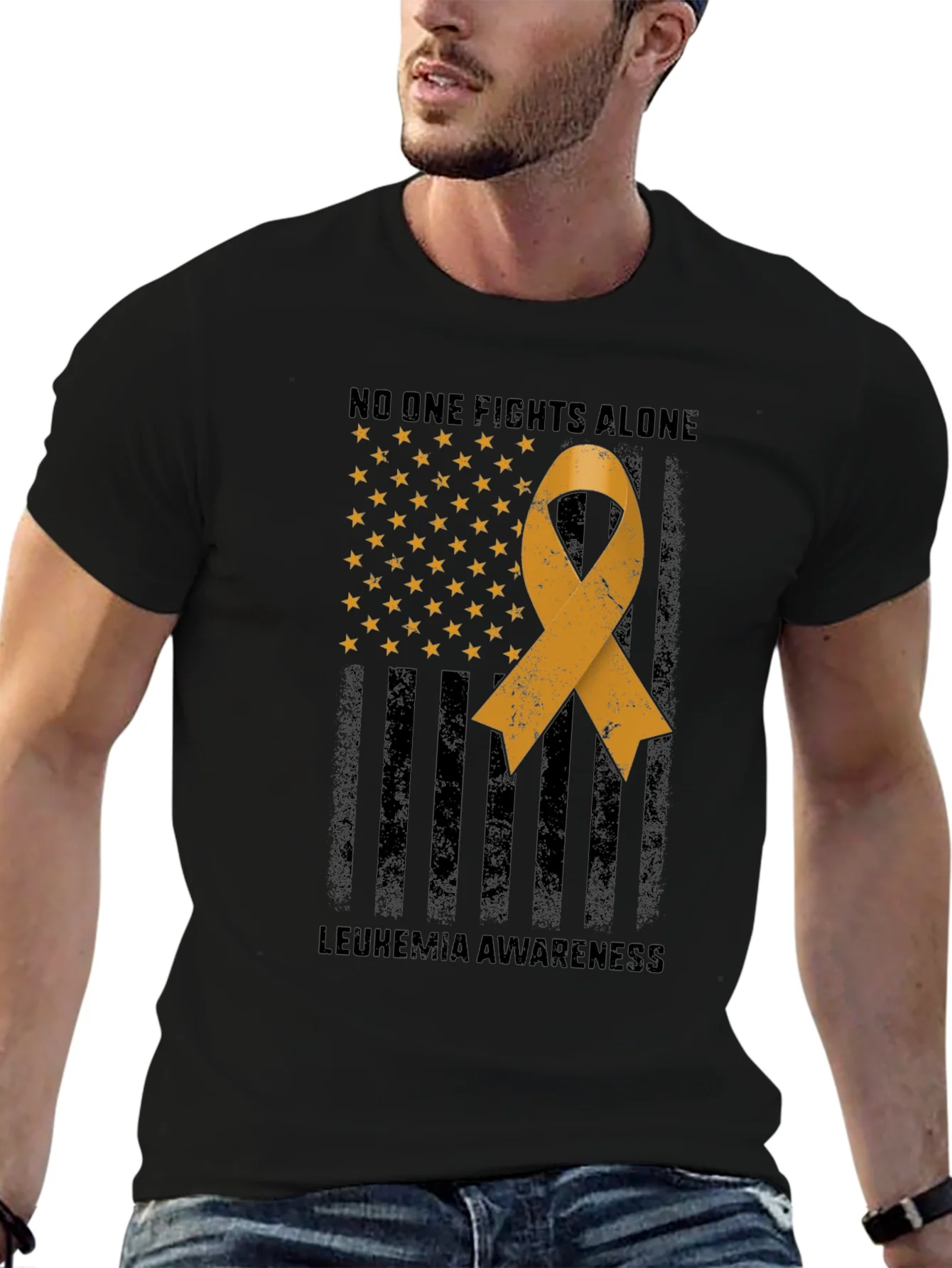 Leukemia Awareness Tee - No One Fights Alone