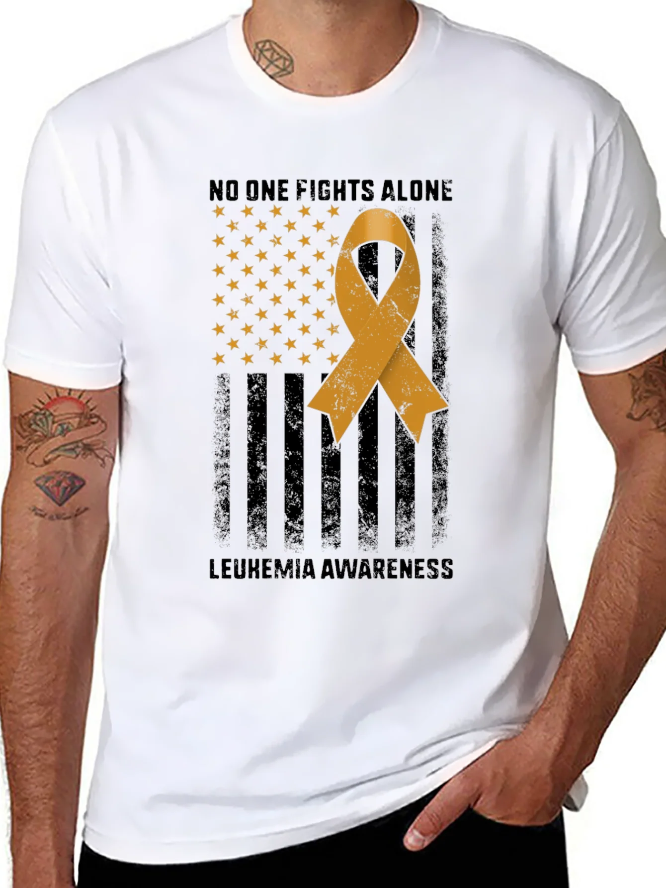 Leukemia Awareness Tee - No One Fights Alone