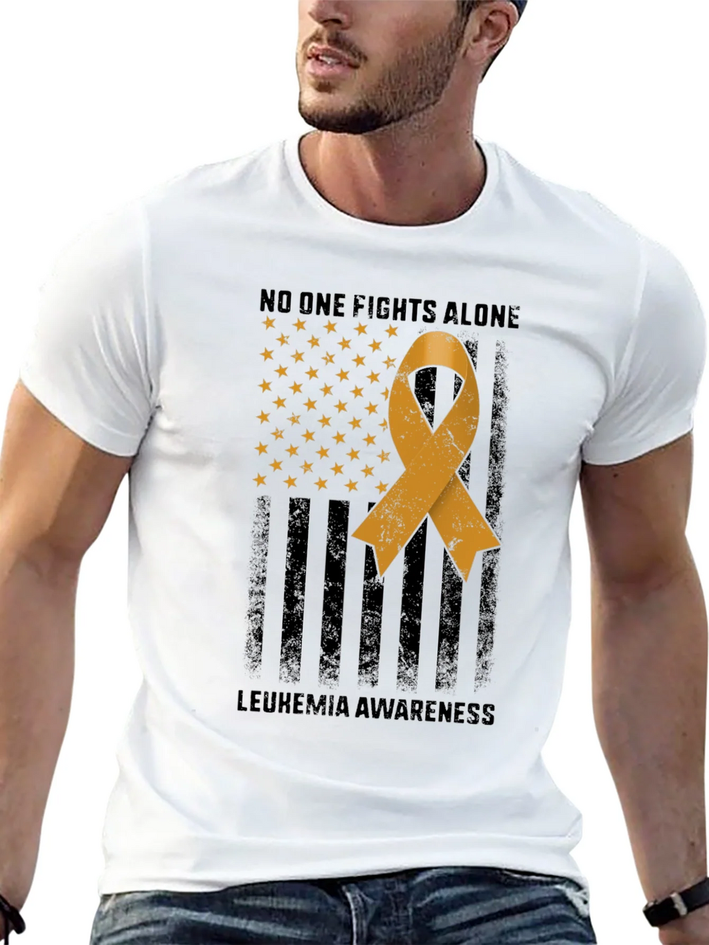 Leukemia Awareness Tee - No One Fights Alone