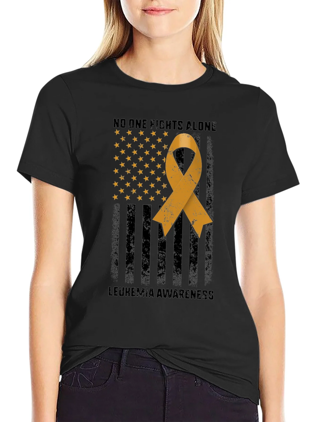 Leukemia Awareness Tee - No One Fights Alone