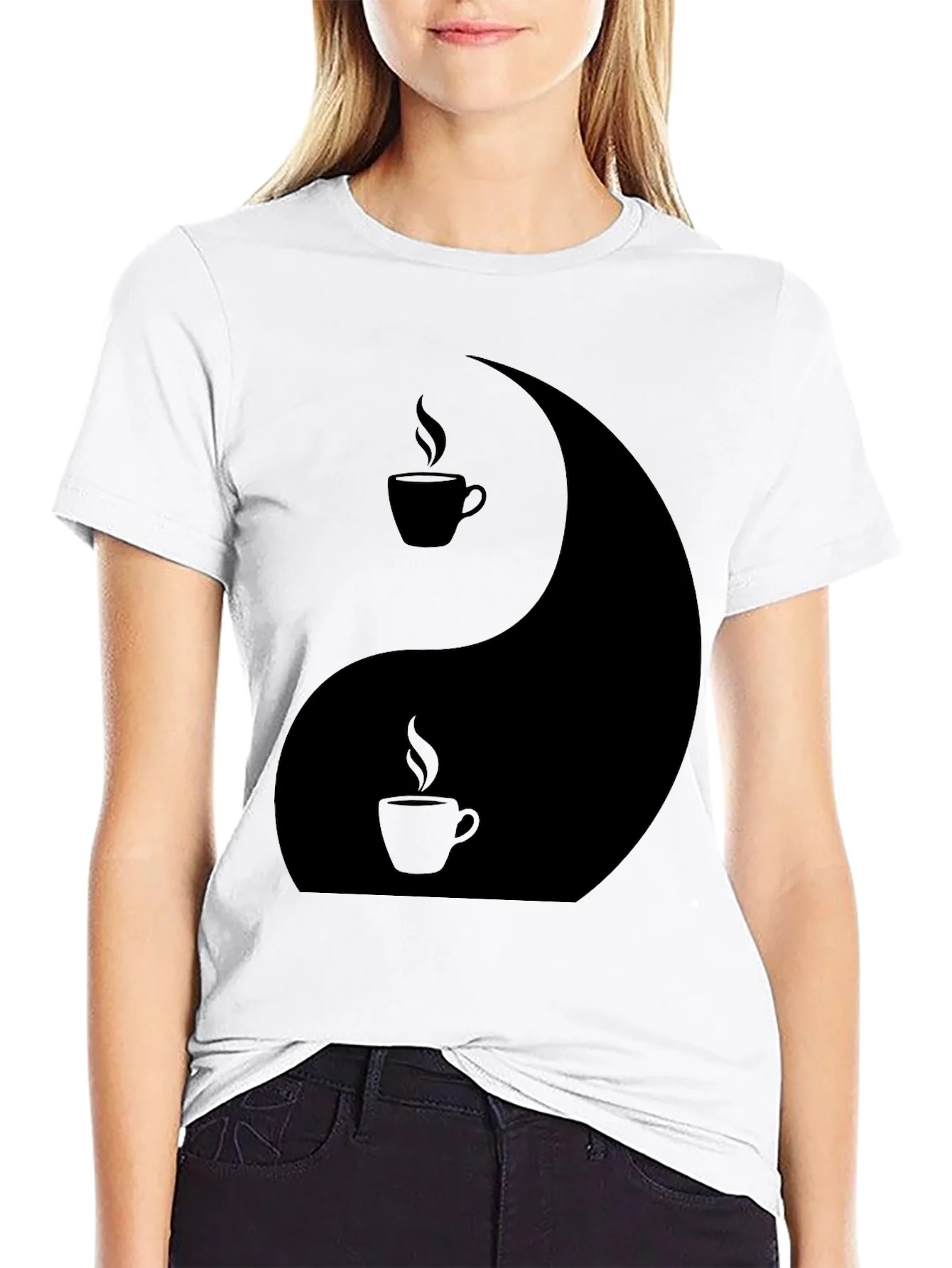 Yin Yang Coffee T-Shirt - Balance Your Brew