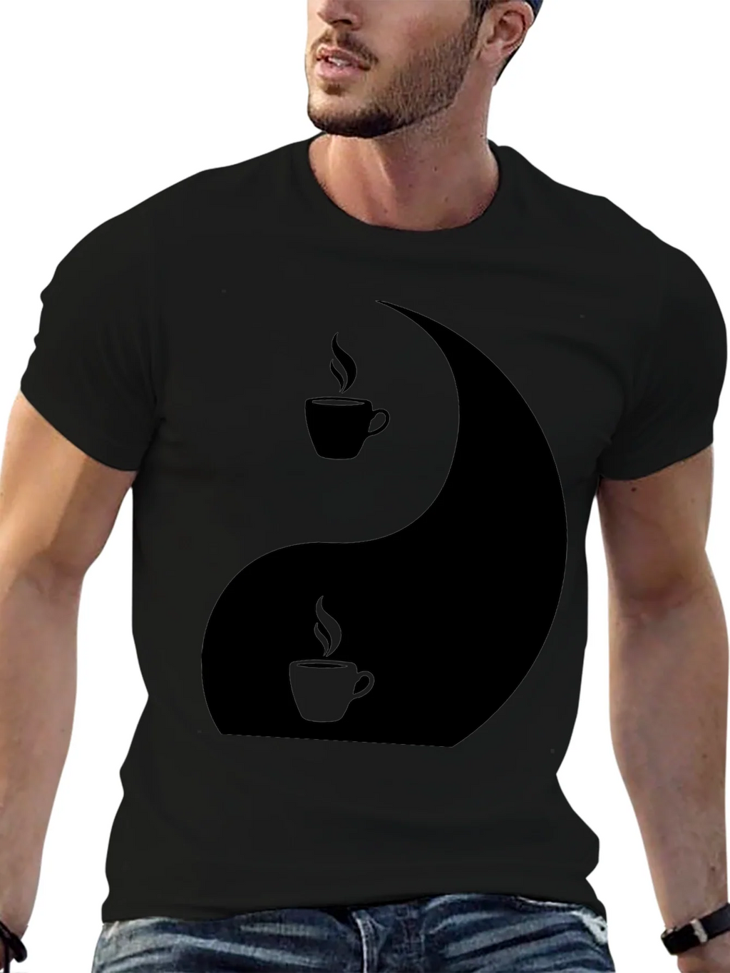 Yin Yang Coffee T-Shirt - Balance Your Brew