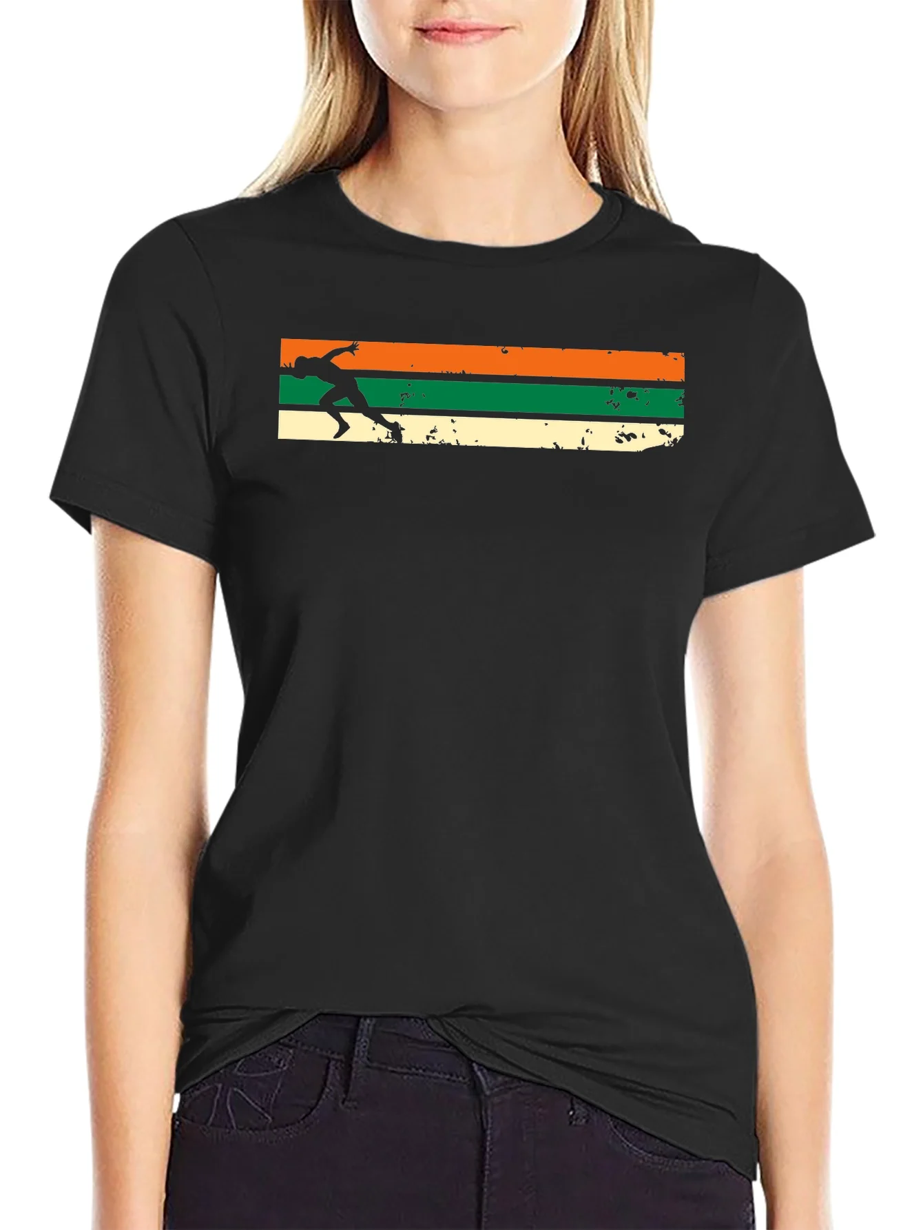 Retro Runner Tee - Vintage Style Athlete Graphic T-Shirt
