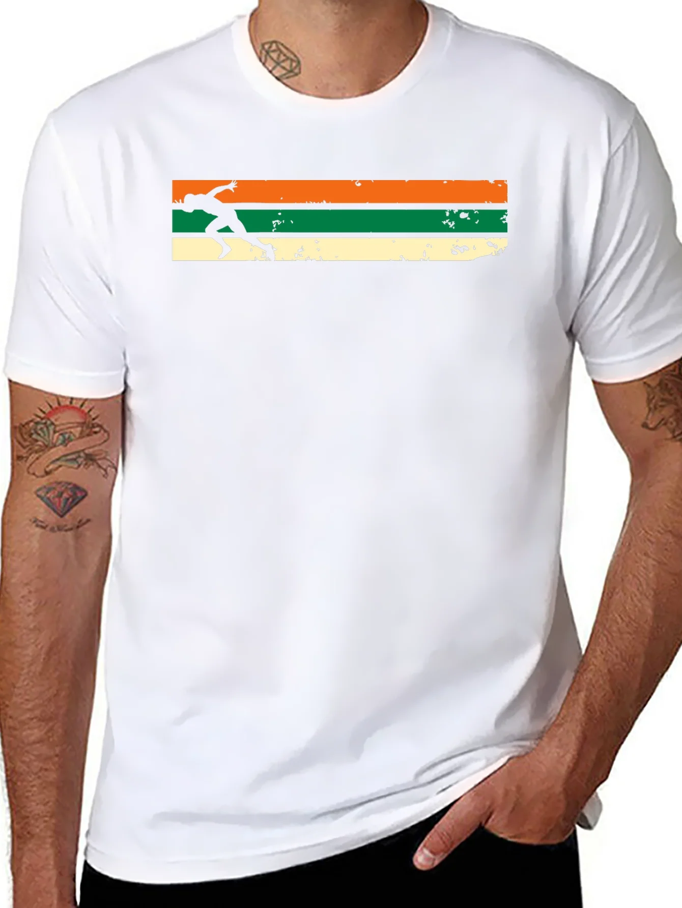 Retro Runner Tee - Vintage Style Athlete Graphic T-Shirt