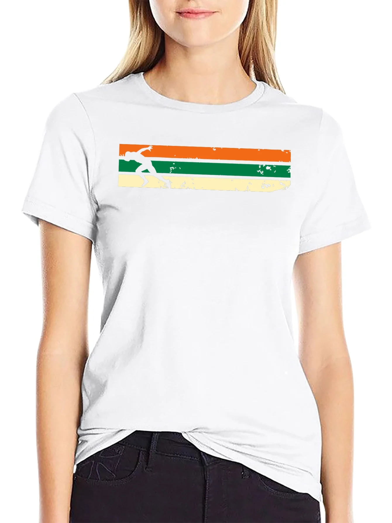 Retro Runner Tee - Vintage Style Athlete Graphic T-Shirt